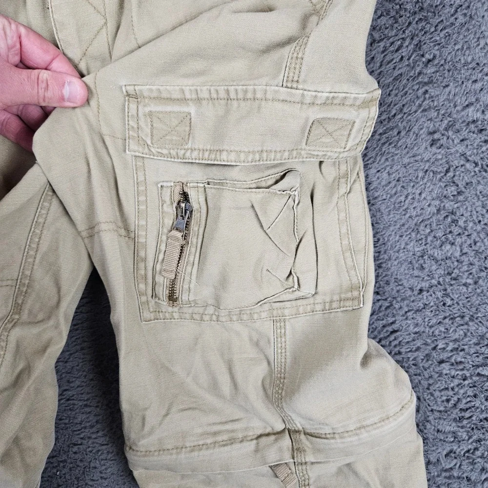 Arizona Jean Company‎ Kids Tan Cargo Convertible Pants Zip Off Legs Size 16R